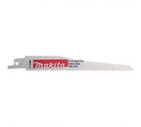 Lame Bi-Métal toutes sortes de bois avec restes de métal, acier 2,5mm (fenêtres) Longueur utile 130mm, Qté 5 Makita - P-47064