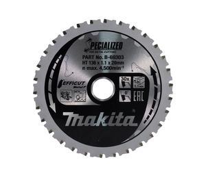 Lame carbure de scie circulaire "Specialized'' Métal Ø136 mm MAKITA