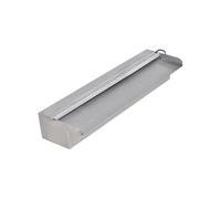 vidaXL Lame d'eau rectangulaire pour piscine 45 cm Acier inoxydable LED blanche