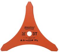 Lame de coupe pour tondeuse, 355 mm, 3 dents, 4 mm, acier SK-5, diamètre de fixation 25,4 mm