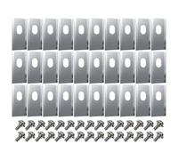 Lame de coupe pour tondeuse à gazon en acier inoxydable, 18 à 90 pièces, avec kit de vis, remplacement pour accessoires de tondeuse à gazon Dreame 12PCS Gold