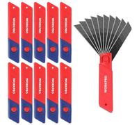 Lame de Cutter 18mm WORKPRO, Lot de 100 Lames Secables en SK5 avec Distributeur, Epaisseur: 0,5mm, Longeur: 100mm