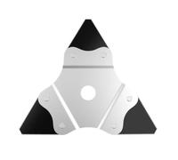 Lame de débroussailleuse triangulaire à trois dents de 2 mm/3 mm d'épaisseur, noir et rouge, tranchante, en acier durable, remplaçable, gain de temps et d'efforts
