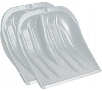 Lame de pelle à neige/tête de pelle - lot de 2 - plastique - sans manche - robuste - pour déneigement - argent