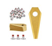 Lame de rechange pour robot tondeuse Bosch Indego 400 800 1000 1100 1200 Connect XS S M [Lot de 30 lames + 30 vis]