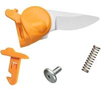 Lame de rechange Unyqoos® en acier inoxydable, comprenant le ressort et la vis, pour cisailles de jardin de type "bypass" – lame de remplacement complète pour des coupes nettes et précises