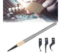Lame de Réparation de Puce BGA, Spatule Ensemble de Retouche de Puce BGA Outil de Couteau de Réparation Carte Mère de Dissolvant de Processeur Ultra Mince, pour Enlever Et Pelleter La Colle (Gris)