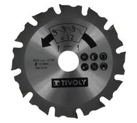 Lame de scie Carbure pour meuleuse Tivoly Ø125 mm Alésage 22,22 mm 12 Dents
