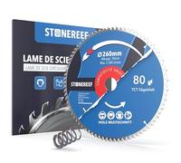 Lame de scie circulaire, 260 x 30 mm, avec adaptateur pour alésage de 20 et 16 mm, compatible avec meuleuse d'angle Bosch, etc. - Lame de scie circulaire résistante aux ongles - Pour bois et