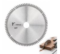 Lame de scie circulaire 80T 180 mm, alésage de 25,4 mm, lames de scie circulaire en carbure avec dents alternées ATB, pour bois, MDF, contreplaqué, aggloméré, stratifié, atelier et accessoires