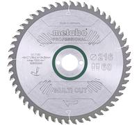 Lame de scie circulaire au carbure Metabo multi cut - professional, 216x30, Z60 FZ/TZ, 5°neg. 628083000 216 x 30 x 1.8 mm Nombre de dents: 60 1 pc(s)