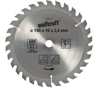 Wolfcraft Lame de scie circulaire au carbure 6731000 140 x 12,75 mm 18 dents 1 pc
