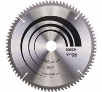 Lame de scie circulaire carbure BOSCH PROFESSIONAL 254 x 30 x 2,5 mm, 80 dents, Bois