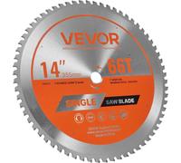 Lame de scie circulaire, diamètre 355 mm, 66 dents en alliage affûtées, arbre 25,4 mm, finition fine, lame de coupe métal pour scie circulaire, avec évents de refroidissement réduisant le bruit, pour