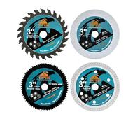 Lame de scie circulaire EXFEIN 75mm 4pcs / set pour couper le verre Métal doux Bois Plastique Disque de diamant