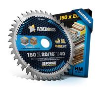 Lame de scie circulaire HM, 150 x 20, 16, Z40, trapézoïdale, plate, pour aluminium. AMBOSS WERKZEUGE® Lame de scie 150 mm + bague de réduction 16 20 mm. 150 x 20 150 x 16 mm Compatible avec Bosch GB