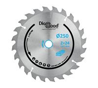Lame de scie circulaire HM débit D. 250 x Al. 30 x ép. 2,8/1,8 mm x Z24 Alt pour bois - Diamwood