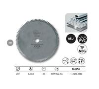 Lames scie circulaire carbure pour aluminium ou PVC-D250mm-80dents LEMAN