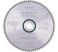 Lame de scie circulaire multi cut professional HW/CT D254xB2,4x30mm 80Z. Denture trapézoïdale plate