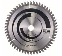 Lame de scie circulaire Multi Material, 190 x 20/16 x 2,4 mm, 54 Bosch Accessories 2608640508 Diamètre: 190 mm Nombre de
