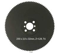 Lame de scie circulaire pour métaux, dimensions 250 x 2,0 x 32 mm, denture Z=128, acier rapide DM05