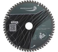 Lame de scie circulaire PRODIAMANT 210 mm pour bois, métal et aluminium avec dents HM TCT