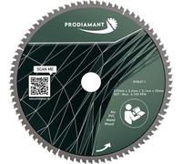 Lame de scie circulaire PRODIAMANT 250 mm pour bois, métal et aluminium avec dents HM TCT