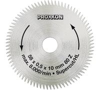 Lame de scie circulaire Proxxon Micromot 28 014 58 x 10 x 1 mm Nombre de dents: 80 1 pc(s)