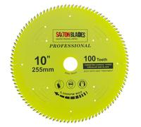 Lame de scie circulaire TCT255100TPRO Saxton gamme professionnelle TCT 255 mm x 100 dents x 30 mm de diamètre compatible avec Evolution, Bosch, Makita, Dewalt, etc.