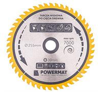 Lame de scie circulaire universelle bois carbure Ø 255 x 30 mm 48 dents | Denture alternée ATB à 15° et saignée de 2,8 mm pour les coupes transversales, longitudinales, en angle ou en biseau.