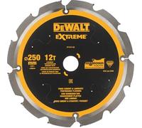 Lame de scie DeWALT pour panneaux en fibrociment et stratifiés, 250 x 30 mm, 12 dents DT1474