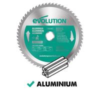 Lame de scie Evolution Power Tools A185TCT-60MS, conçue pour la coupe de l'aluminium, pour usage professionnel