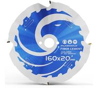 Lame de scie fiber ciment 160 x 20-4 dents diamantées - Idéal pour le fibro ciment - Compatible avec Makita, Bosch - Colle fermacell
