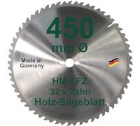 Lame de scie HM 450 mm, denture plate, carbure de tungstène Widea, pour scie à bois et scie à bûches, idéale pour le bois dur. Lame de scie circulaire 450 mm