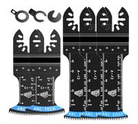 Lame de Scie Oscillante à Dents Arquées, Aicoya 5 pièces Accessoires de Lames d'Outil Multifonction pour Plastique, Bois, Métal, Compatible avec Fein Dewalt Makita Black&Decker Bosch