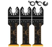 Lame de Scie Oscillante en Titane, Aicoya 3 pièces Lames Accessoires d'Outil Multifonction 32mm pour Plastique, Bois, Métal