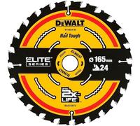 Lame de scie plongeante DEWALT 165 mm x 24 dents x 2,0 mm + 5'
