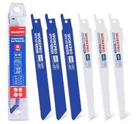 WORKPRO Ensemble de 6 lames de scie sauteuse bimétalliques avec boîte de rangement