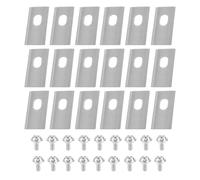 Lame De Tondeuse À Gazon 36 Pièces Lame De Coupe De Tondeuse À Gazon En Acier Inoxydable Avec Kit De Vis Lames De Tondeuse À Gazon De Remplacement Compatibles Avec Le Robot Dreame(18PCS Silver)