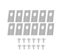 Lame De Tondeuse À Gazon 36 Pièces Lame De Coupe De Tondeuse À Gazon En Acier Inoxydable Avec Kit De Vis Lames De Tondeuse À Gazon De Remplacement Compatibles Avec Le Robot Dreame(12PCS Silver)