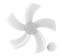 Lame de ventilateur domestique de 45,7 cm avec cache-écrou, légère et pratique pour une installation facile (blanc transparent)