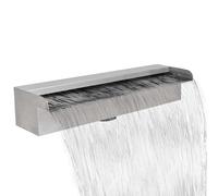 vidaXL Lame d'eau rectangulaire 60 cm Acier inoxydable pour piscine