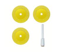 Lame diamantée dorée 2/3 pièces, base en acier avec bielle | Accessoire de coupe abrasif for la coupe de marbre, de jade et de carreaux de céramique(Slende 3pcs 40mm)