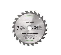 Lame HUIOP Lame de scie circulaire 7-1/4'' (185MM) Lame de scie circulaire à bois à pointe en carbure de tungstène 24 dents avec arbre de 20 mm pour la coupe du bois Vitesse maximale 7000 tr/min Direc