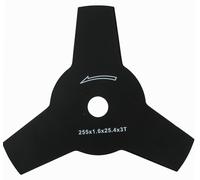 Lame pour débroussailleuse, avec 3 dents, en acier robuste et verni, diamètre 255 mm
