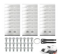 Lame pour robot tondeuse Mammotion LUBA 2, lames de rechange pour Mammotion YUKA, LUBA Mini et YUKA Mini, lames de rechange avec tondeuse à gazon 24 vis, lames de précision à 2 trous avec 2 tournevis