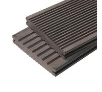 Lame terrasse bois composite plein Maxima L 360 cm Gris anthracite, ep.22mm, l.14 cm, L.360 cm