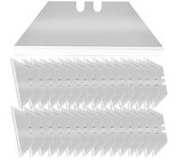 Lame Trapèze de Cutter 50 lames de rechange Lames en Acier Inoxydable avec Distributeur Lames de rechange ultra coupantes aussi pour cutters