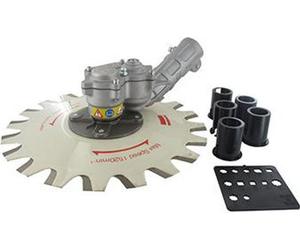 Lame universelle à 2 tranchants anti-rotation pour coupe-bordures. Modèle hermétique pour couper les plantes denses.