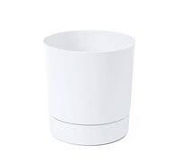LAMELA Bac À Plantes avec Soucoupe Intégrée, Largeur 17,5 cm - 2,5L - Pot De Fleur Blanc pour Intérieur & Extérieur - Résistant Aux Intempéries & Facile À Entretenir
